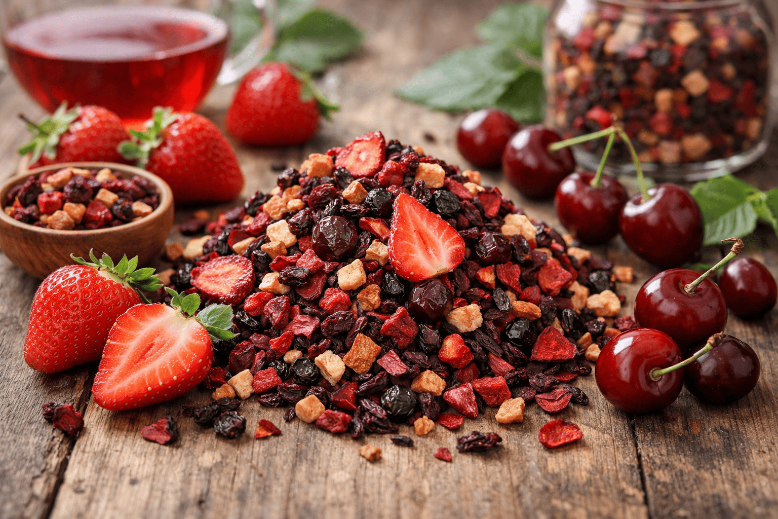 Strawberry–Cherry Fruit Tea Blend by Luxtepdriu